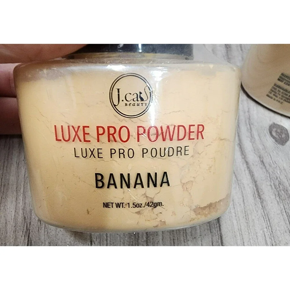 J.Cat Beauty Luxe Pro Powder LPP101 Banana 1.5 oz Set of 2